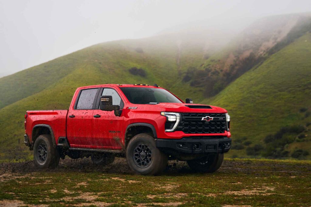 red duramax diesel truck